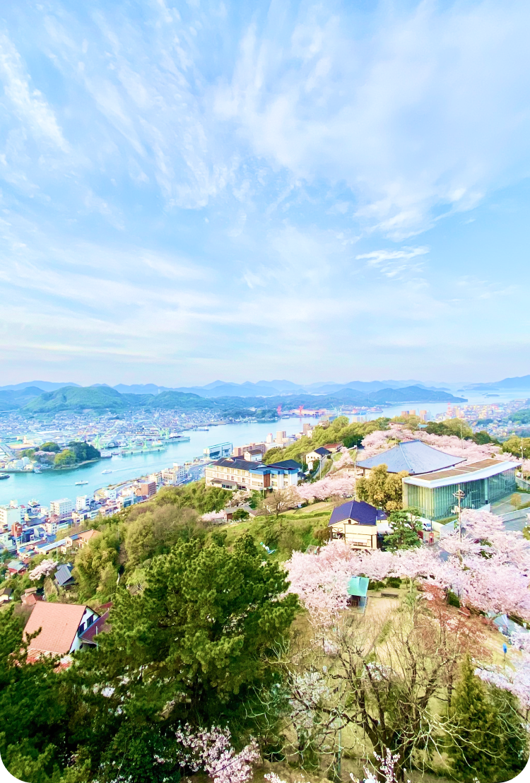 背景写真：尾道を上から見下ろした風景